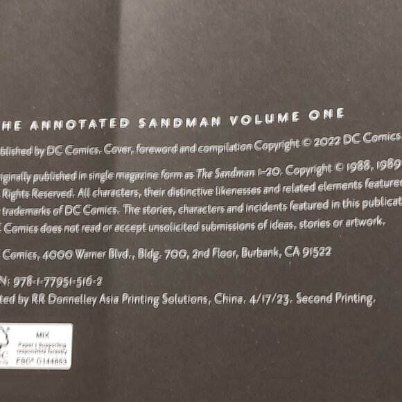 THE ANNOTATED SANDMAN VOL 1 ISSUES 1-20 BLACK LABEL BY NEIL GAIMAN VERTIGO - Picture 13 of 16